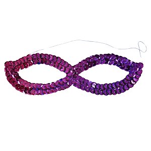 Máscara de Carnaval Infantil De Lantejoula - Roxo Escuro - 1 unidade - Rizzo