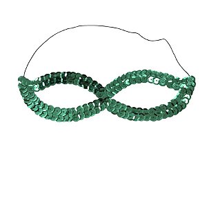 Máscara de Carnaval Infantil De Lantejoula - Verde - 1 unidade - Rizzo