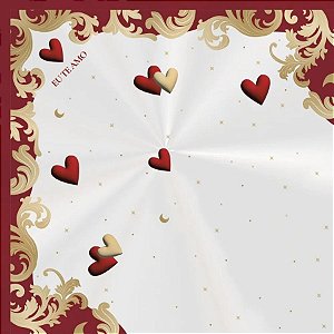 Saco Express 37,5x37,5cm para Ovos de 250g a 350g - Vermelho/Ouro/Marfim - 25 unidades - Cromus - Rizzo