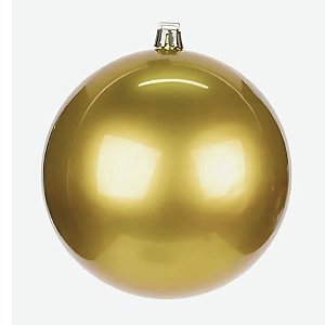 Bola De Natal Grande - Dourada - 25cm - 1 unidade - Rizzo