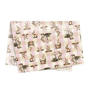 Papel de Seda - 45x69cm - Doce Páscoa Rosa - 25 unidades - Cromus - Rizzo