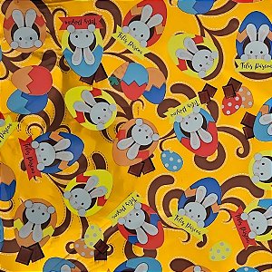 Folha para Ovos de Páscoa Poli Metalizado - Chocovo Laranja - 69x89cm - 25 unidades - Cromus - Rizzo