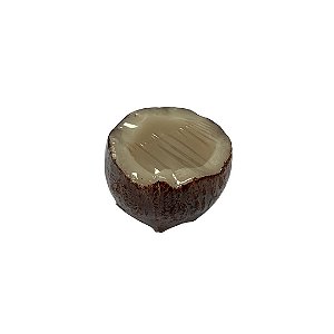 Sabonete Artesanal com Cheiro e Formato de Coco Pequeno Cortado ao Meio - 3cm - 1 unidade - Rizzo