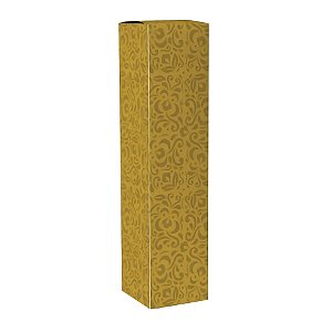 Caixa Decorada Para Bebidas - Ouro - 8x8x33cm - 10 unidades - Cromus - Rizzo