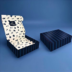 Caixa para Presente com Tampa - Dia dos Pais - 25x7x21cm - 1 unidade - Regina - Rizzo