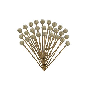 Vareta de Madeira com Bolinha Decorativa para Difusor - 20,5cm - 100 unidades - Rizzo