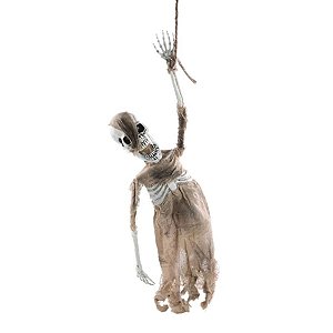 Enfeito Decorativo de Halloween com Som Luz e Movimento - Esqueleto Marlon - 70x30cm - 1 unidade - Rizzo