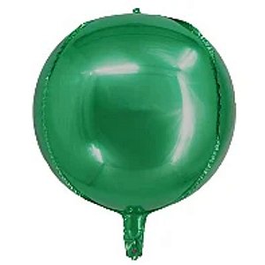 Balão de Festa Metalizado 60" 150cm - Órbita 4D Verde - 1 unidade - Rizzo