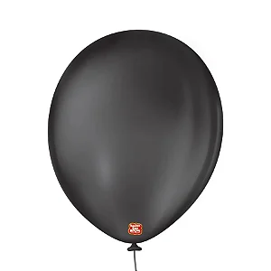 Balão de Festa Látex Liso - Preto Ébano - Balões São Roque