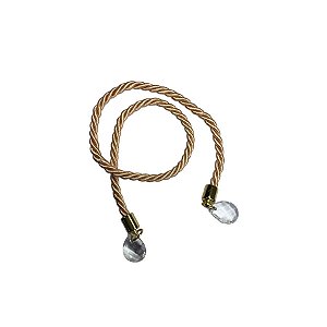 Cordão Decorativo - Rosé Pingente Dourado Gota - 33,5cm - 1 unidade - Rizzo
