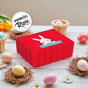 Caixa Coelhinho Sai Da Toca Para 6 Brigadeiros - 13x10,6x4,5cm - 10 unidades - Cromus - Rizzo