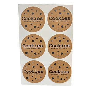 Etiquetas Artesanais - Cookie Artesanal - 4x4cm - 12 unidades - Rizzo