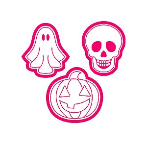 Kit Cortador + Carimbo Halloween 2 3D - Ref.1026 - 3 unidades - RR Cortadores - Rizzo