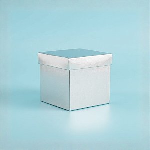 Caixa Cubo Para Presente Metalizada Prata - 4x4x4cm - 10 unidades - Assk - Rizzo