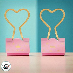Kit Prendedor de Papel - Princesas - Metal - 6 unidades - Disney Original - Rizzo