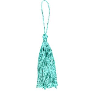 Tassel Decorativo Artesanal - Verde Tiffany - 13cm - 12 unidades - Artlille - Rizzo