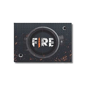 Painel Decorativo 4 Lâminas - Festa Fire - 125x89cm - 1 unidade - Junco - Rizzo