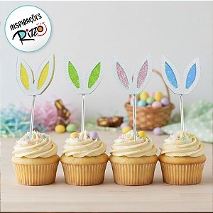 Pick Decorativo para Doces - Orelha de Coelho - 8 unidades - Rizzo