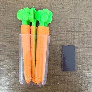 Prendedor de Plástico Cenoura com Suporte e Imã - 1 unidades - Rizzo