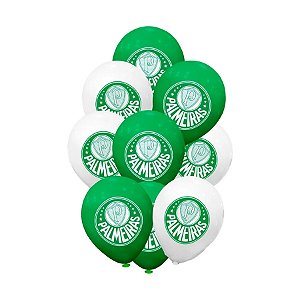 Balão de Festa Redondo Decorado 8" 20cm - Palmeiras - 20 unidades - Rizzo