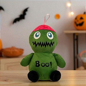 Zumbi de Pelúcia "Boo!" - Verde - 20cm  - 1 unidade - Rizzo