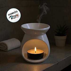 Rechaud Aromatizador de Ambiente - Branco - 7x6,5cm - 1 unidade - Rizzo
