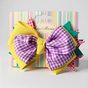 Enfeite de Cabelo Laço Pequeno - Presilha Serrilhada - 10x7cm - 1 unidade - Rizzo