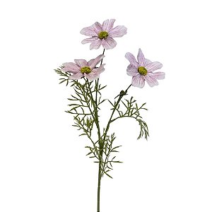 Haste Flor Permanente - Cosmo Real Flocked - Rosa Claro - 65cm - 1 unidade - FlorArte - Rizzo