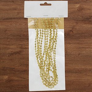 Cordão Decorativo de Natal - Pedrinhas - Ouro - 2,70m - 1 unidade - Cromus - Rizzo