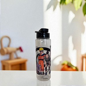 Garrafa de Plastico - Squeeze Sport - Naruto e Equipe - Ref: 1765 - 750ml - 1 unidade - Rizzo