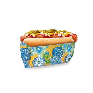 Saquinho para Hot Dog Chita Amarela 17,5x9x5cm Festa Junina - 50 unidades - Cromus - Rizzo Festas