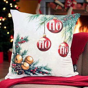 Almofada de Natal - Ho Ho Ho - 43x43cm - 1 unidades - Rizzo