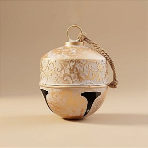 Enfeite Para Pendurar De Natal - Guizo Com Arabescos - Dourado - 25,5cm - 1 unidade - Cromus - Rizzo