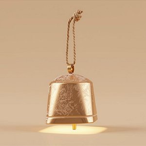 Enfeite Para Pendurar De Natal - Sino Quadrado Dourado - 15cm - 1 unidade - Cromus - Rizzo
