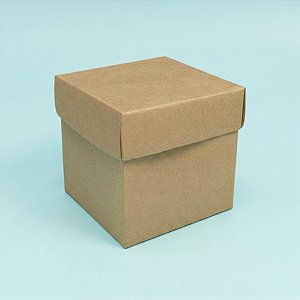Caixa Cubo Para Panetone e Presente - M 8x8x8cm - Kraft - 10 unidades - Assk - Rizzo