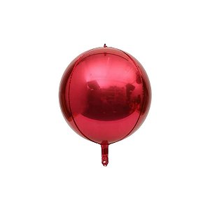 Balão de Festa Metalizado 18" 46cm - Órbita 4D Vermelho - 1 unidade - Partiufesta  - Rizzo