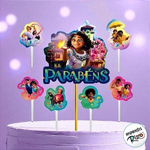 Topo de Bolo - Encanto - 7 unidades - Disney Original - Rizzo
