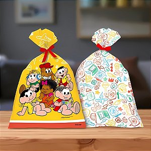 Sacola para Lembrancinha - Turma da Mônica - 25x14,5cm - 8 unidades - Festcolor - Rizzo