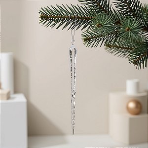 Enfeite Para Pendurar De Natal - Estalactite De Gelo - 29cm - 1 unidade - Cromus - Rizzo