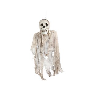 Enfeite Decorativo de Halloween Com Luz e Som - Caveira Severus - 75cm - 1 unidade - Cromus - Rizzo