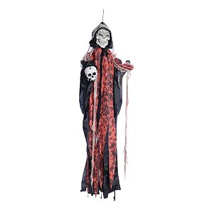 Enfeite Decorativo de Halloween Com Luz e Som - Caveira Martino - 120cm - 1 unidade - Cromus - Rizzo