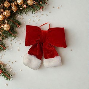 Enfeite Para Pendurar De Natal - Laço Vermelho - 20cm - 1 unidade - Rizzo