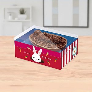 Caixa New Moldura Para Meio Ovo De Páscoa - Coelinho Sai Da Toca - 6 unidades - Cromus - Rizzo