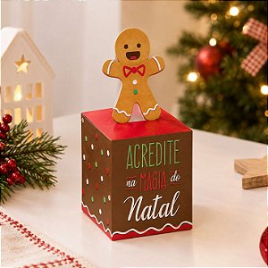 Caixa Panetone Pop Up - Biscoito - G 14x14x16,5cm - 10 unidades - Cromus - Rizzo