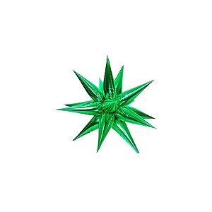 Balão de Festa Metalizado 22" 55cm - Sputnik Verde - 1 unidade - Partiufesta - Rizzo