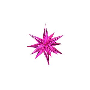 Balão de Festa Metalizado 22" 55cm - Sputnik Pink - 1 unidade - Partiufesta - Rizzo