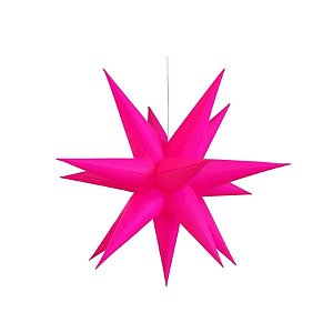 Balão de Festa Metalizado 41" 105cm - Sputnik Pink Neon  - 1 unidade - Partiufesta - Rizzo