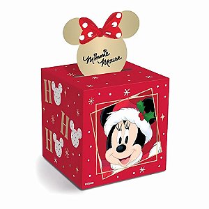 Caixa Pop Up - Natal Mágico Minnie - G 14x14x16,5cm - 1 unidade - Disney Original - Rizzo