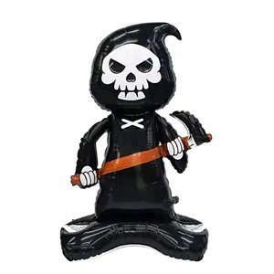 Balão de Festa Microfoil 60.6" 154cm - Dona Morte Halloween - 1 unidade - Rizzo
