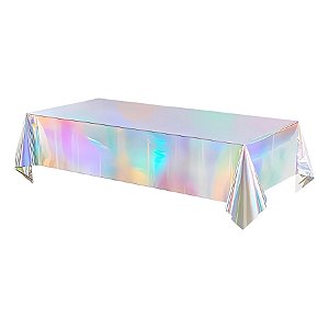 Toalha de Mesa de Plástico Laminado - Cromada - 1,37x1,83m - 1 unidades - Artlille - Rizzo